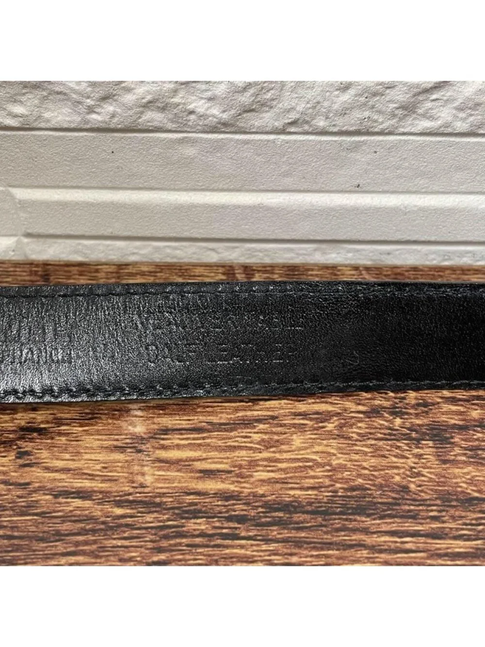 Chanel Leather Double CC Logo Gold Belt Black